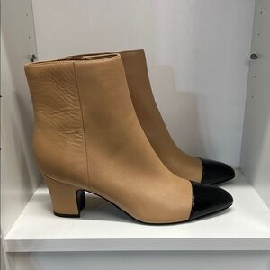 🔥🔥 New Marc Fisher Elegant Tan and Black Ankle Boots women size 9.5